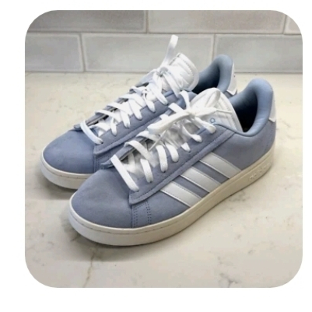 Adidas Blue and White Sneakers